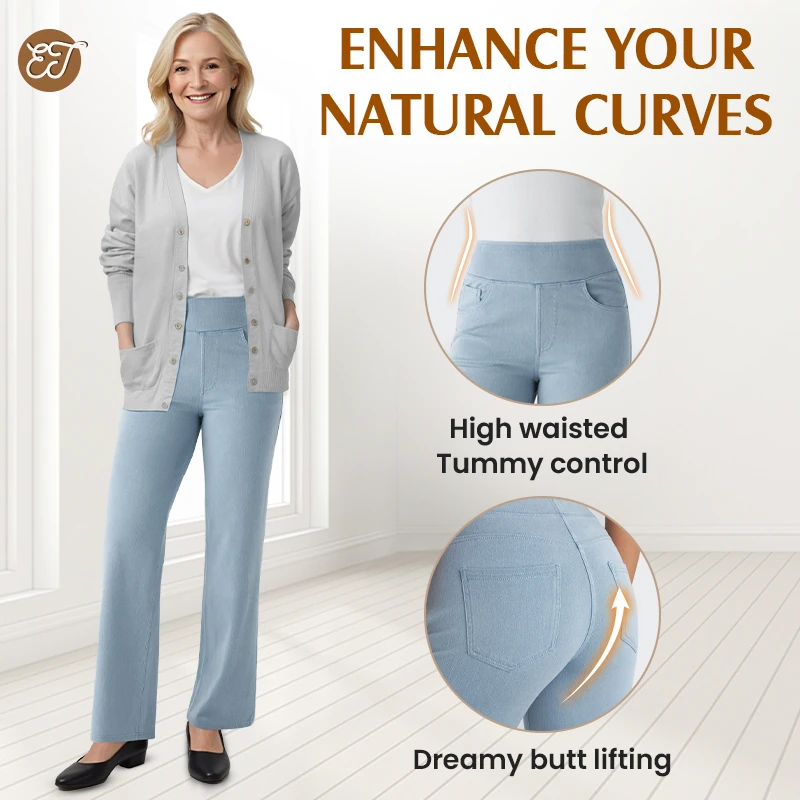 High-Waist Wide Leg Pants with Pockets