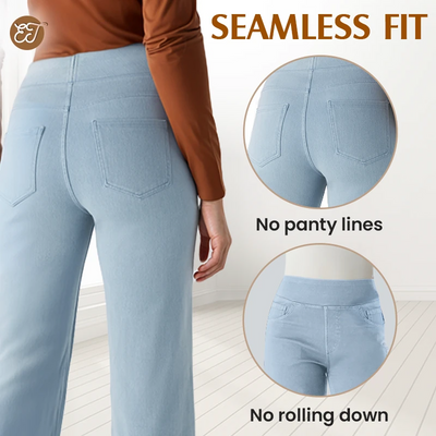 High-Waist Wide Leg Pants with Pockets