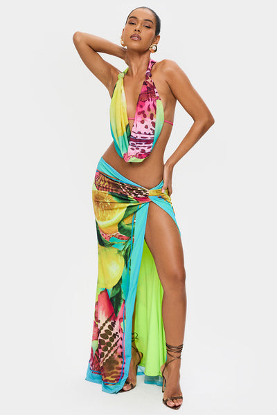 Tropical Vibes 2-Piece Maxi Set