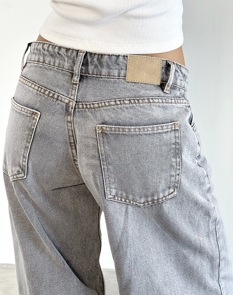 Relaxed fit low-rise wide-leg jeans
