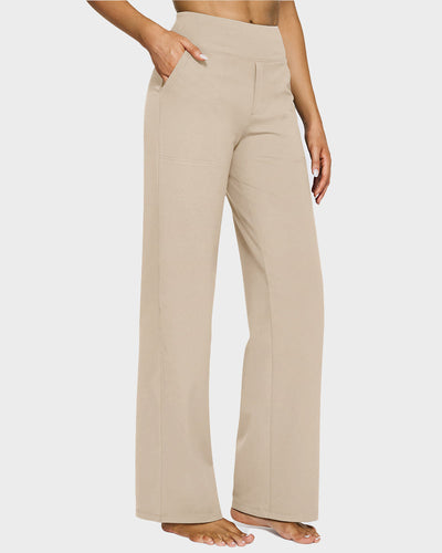 High-Waist Wide Leg Pants with Pockets