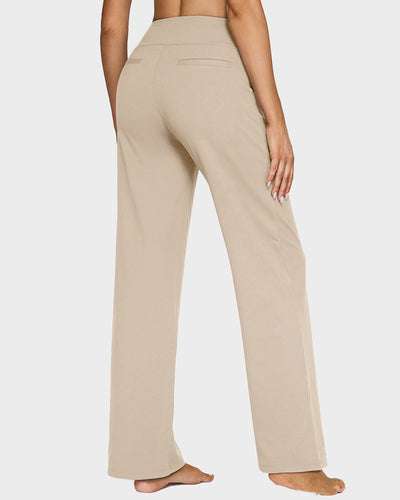 High-Waist Wide Leg Pants with Pockets