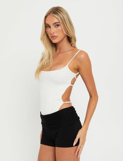 Backless High-Cut Bodysuit