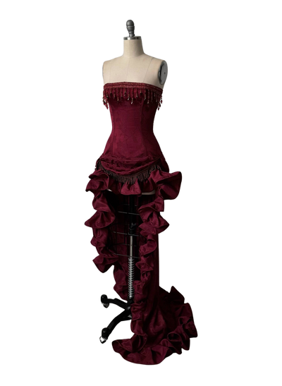 Midnight red dress