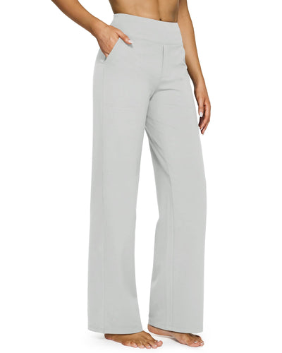 High-Waist Wide Leg Pants with Pockets