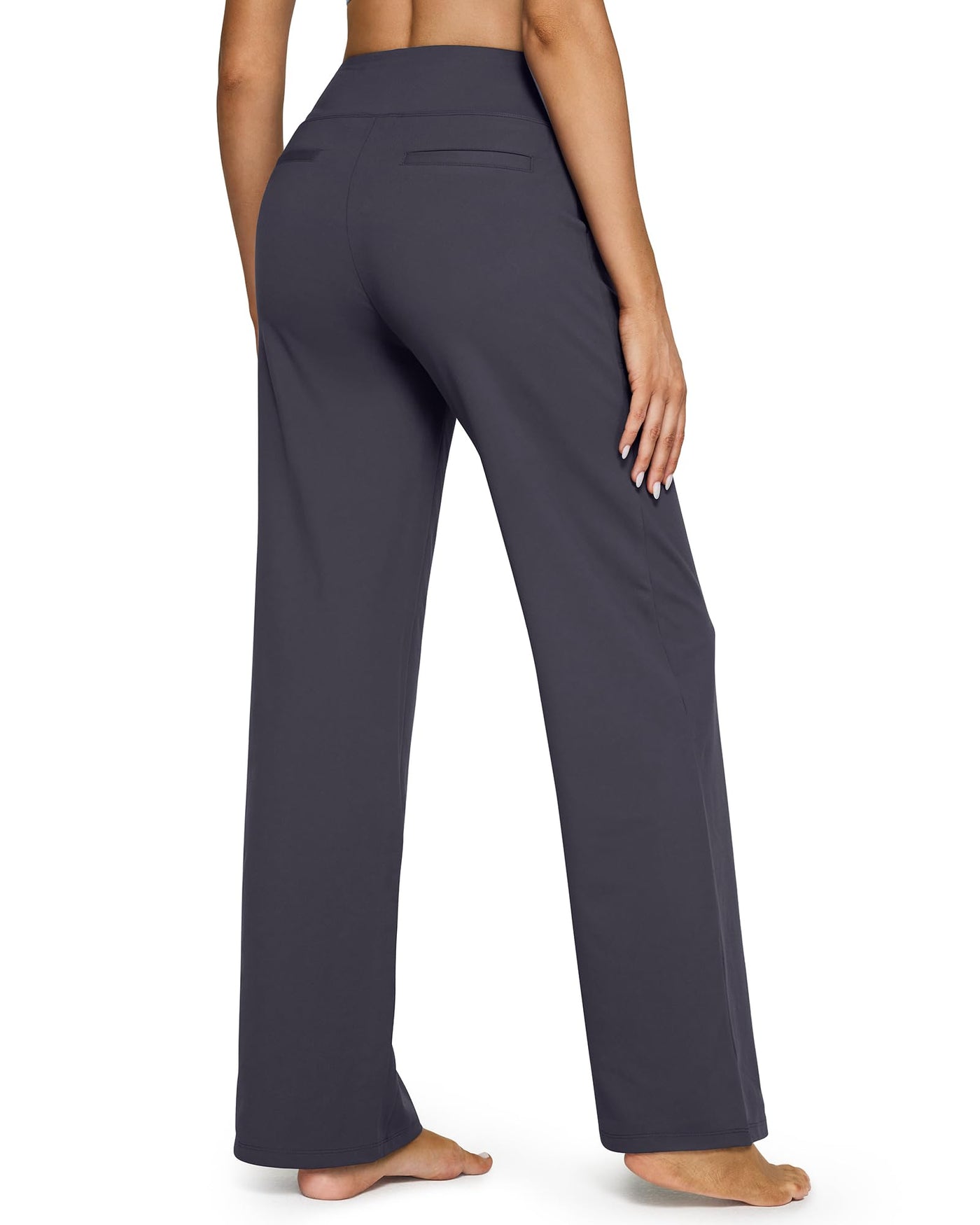 High-Waist Wide Leg Pants with Pockets