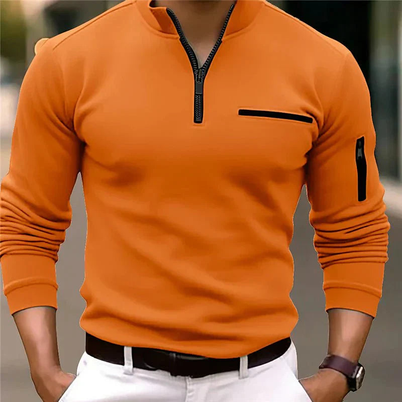 Maxwell - Long-Sleeve Zip Polo