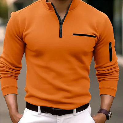 Maxwell - Long-Sleeve Zip Polo